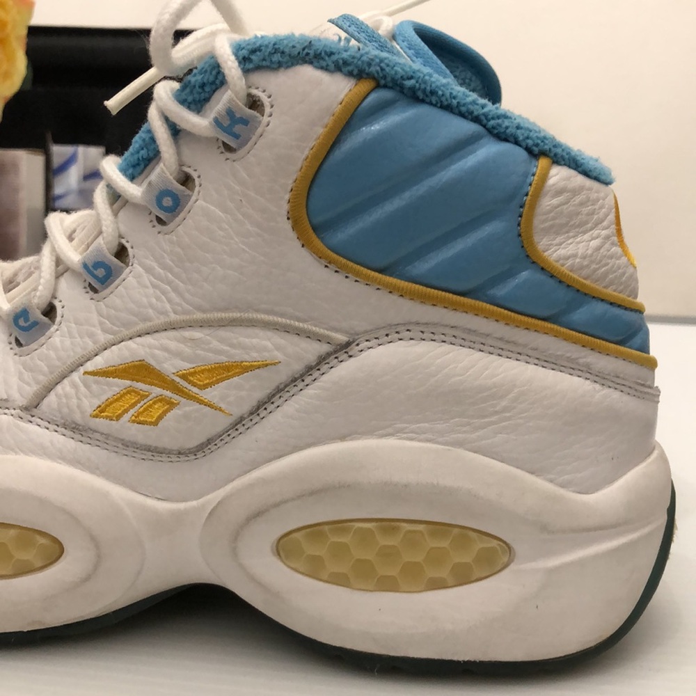 REEBOK QUESTION MID HOME IVERSON DENVER NUGGETS BASKETBALL SNEAKERS MENS S 9.5 - Picture 4 of 16